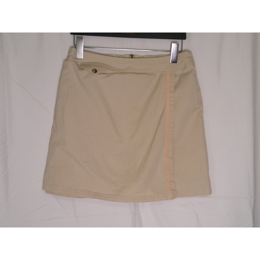 Duck Head Womens Khaki Tan Wrap Front Skort Size 10 Cotton Blend Casual Preppy